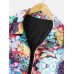 Women Allover Floral Printed Long Sleeve Casual Lapel Coat